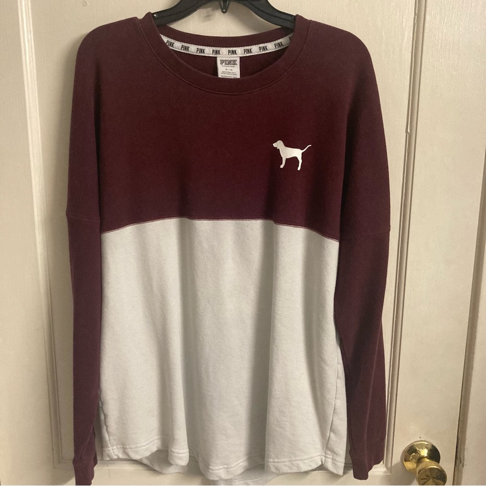 PINK Colorblock Varsity Sweatshirt
